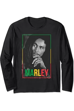 Bob Marley Offizieller Foto, Weiß Langarmshirt