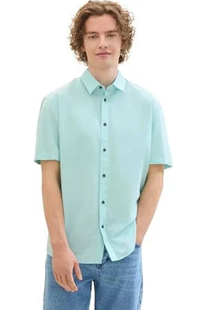 TOM TAILOR Herren Relaxed Fit Kurzarm Hemd, , L