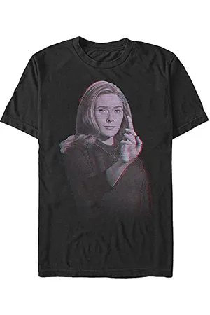Marvel Unisex Wandavision Wanda Video Glitch Overlay Organic Short Sleeve T-shirt, , M