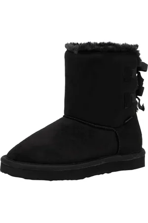 QS by s.Oliver Mädchen Winterstiefel ohne Absatz Gefüttert mit Schleife (Black), 32