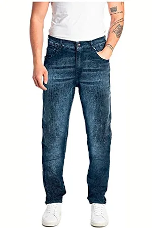 Replay Herren Jeans Sandot Tapered-Fit Bio, (Blau), 32W / 34L