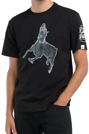 Replay Herren T-Shirt Kurzarm aus Baumwolle, Schwarz (Black 098), M