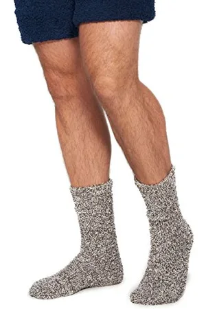 Barefoot Dreams Cozychic Melierte Socken Für Herren Einheitsgröße Kohle/Weiß
