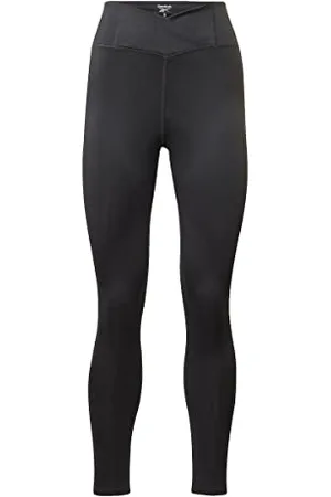 Reebok Damen Basic High Rise Leggings, Nghblk, XL Petite