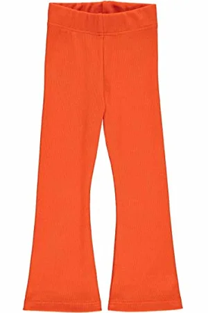 Green Cotton Mädchen Alfa Rib Flared Casual Pants, , 134 EU