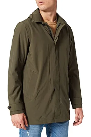 Scotch&Soda Herren Waterproof Taped-Seam Trench Parka in Recycled Polyester Trenchcoat, , L