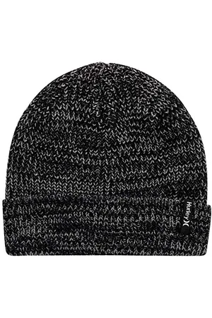 Hurley Herren M Max Cuff 2.0 Beanie Baseballkappe, schwarz/grau, Einheitsgröße