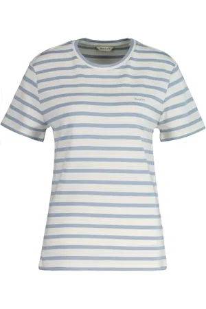 GANT Damen Striped SS T-Shirt, , X-Large