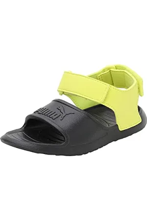PUMA Divecat v2 Injex PS Schiebe-Sandalen, Black-Lemon Sherbert, 31 EU
