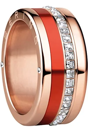 Bering Austauschbar Ringkombination für Damen in Rosé Gold & Rot mit einzigartigem Twist- & Change System, Nile
