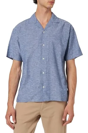 JACK & JONES Herren JJLINEN Resort Shirt SS Hemd12248594 , ,L