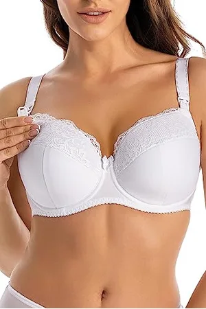 Teyli Damen Still BH - BH Bügel - BH Grosse Grössen Umstandskleidung mit Spitze - Still BH Große Brüste - Damen-BHS Stillen - Frauen Bra 110F