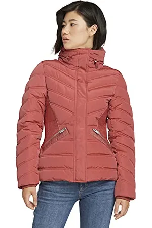 TOM TAILOR Damen Stehkragen Pufferjacke mit recyceltem Polyester 1026989, , L