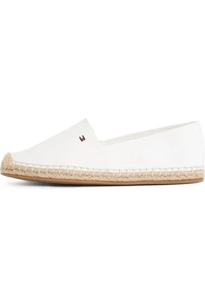 Tommy Hilfiger Damen Espadrilles Flag Canvas mit Logo, Weiß (Ecru), 40