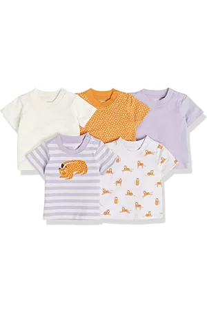 Amazon Unisex Baby Kurzärmeliges T-Shirt, 5er-Pack, , 0 Monate
