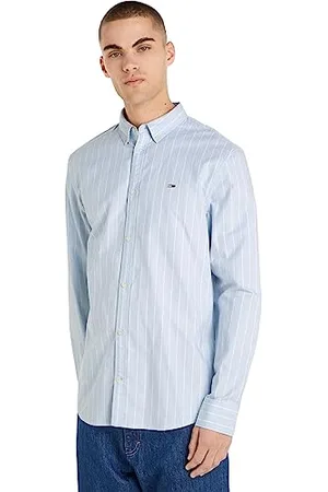 Tommy Hilfiger Herren Hemd Classic Oxford Langarm, (Chambray Blue), S