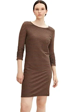 TOM TAILOR Damen Kleid mit Streifen 1033612, , L