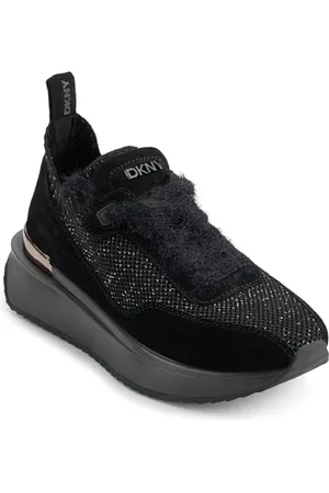 DKNY Damen Aveline-Lace Up Sneaker, Black, 36 EU