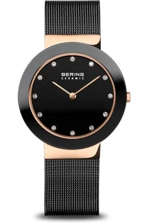 Bering Damen Uhr Quarz Movement - Ceramic Collection mit Edelstahl und Saphirglas 11435-166