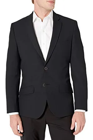 Amazon Herren Schmal Geschnittener Stretch-Blazer mit Langen Ärmeln und Knopfleiste vorne, , 52
