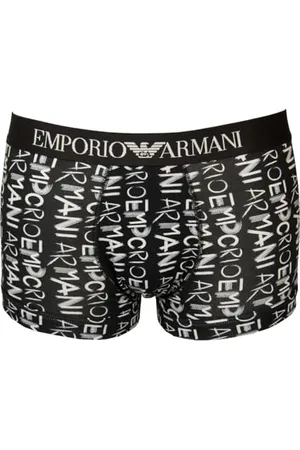 Emporio Armani Herren All Over Logo Trunk Badehosen, , S