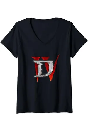 Diablo Damen IV Video Game Official Logo Simplified T-Shirt mit V-Ausschnitt