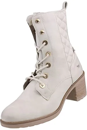 Mustang Damen Stiefeletten Beige, Schuhgröße:EUR 40
