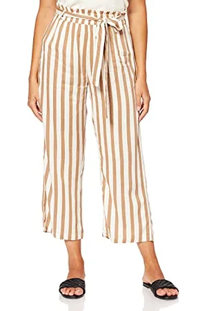 ONLY Damen ONLASTRID Life Culotte Pants WVN NO 15191620, /BEIGE Stripes, 34