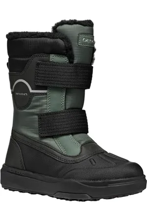 Geox J BUNSHEE PG Boy B A Snow Boot, DK Green/Black, 30 EU