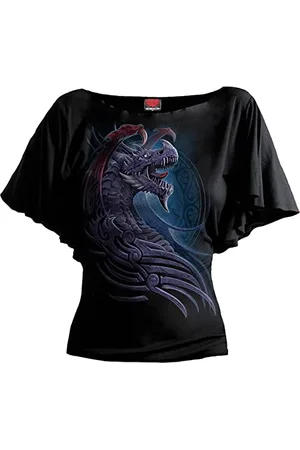 Spiral Damen F719-Tops-Short Sleeve T-Shirt, Black, 4XL