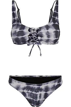 Urban classics Damen TB4384-Ladies Lace Up Tie Dye Bikini, , XL