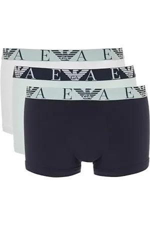Emporio Armani Herren Stretch Cotton Bold Monogram 3-Pack Trunk, , S (3er Pack)