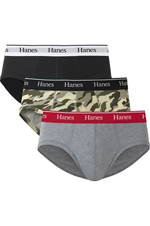 Hanes Herren Originals Stretch Cotton Briefs Pack, Moisture-Wicking Underwear for Men, 3-Pack Slip, , X-Large (3er