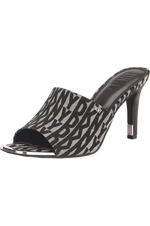 DKNY Damen Heeled Sandal Mule, Black/Eggnog, 36.5 EU