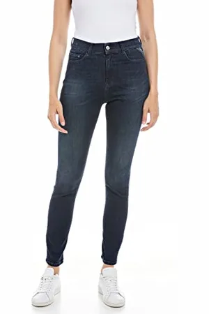 Replay Damen Jeans Mjla Slim-Fit mit Power Stretch, (Blau), 24W / 32L