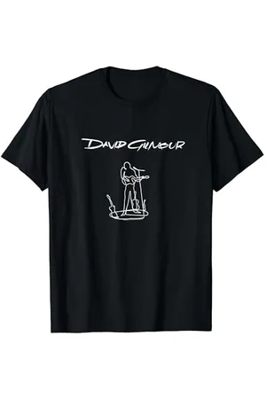 David Gilmour On An Island Einfarbige Skizze T-Shirt