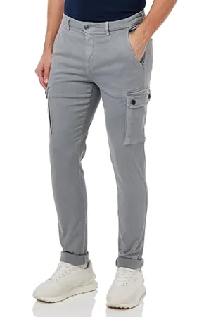 Replay Herren Cargo-Hose Jaan Slim-Fit Hyperflex mit Stretch, (Grau), 40W / 34L