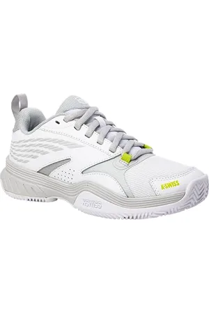 K-Swiss Performance Damen Speedex HB Tennis Shoe, White/Gray Violet/Lime Green, 42 EU