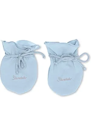 Sterntaler OCS Kratzfäustlinge Doppelpack - Fäustlinge ab Geburt aus Singlejersey (Bio) - Unisex Kratz Handschuhe Baby - Kratzschutz für Babys mit Logo Print - , Größe 0