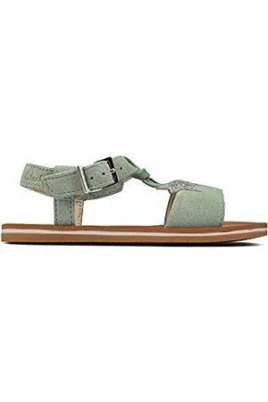 Clarks Mädchen Finch Summer T Sandale, Grün, 25.5 EU