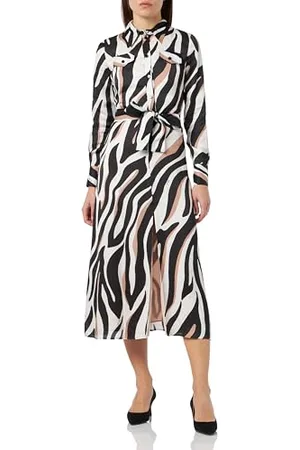 Pinko Damen Kein bedrucktes Satinkleid Lässiges Kleid, , 36