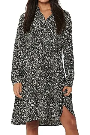 JDY Damen PIPER L/S AOP Shirt Dress WVN NOOS Kleid, , 34
