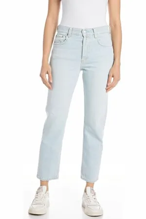 Replay Damen Jeans aus Comfort Denim, Blau (Light Blue 010), 31W / 30L