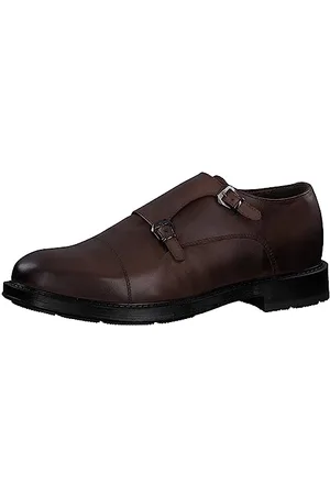 Marco Tozzi By Guido Maria Kretschmer Herren Anzugschuhe Double Monkstraps aus Leder mit Schnallen, Braun , 45