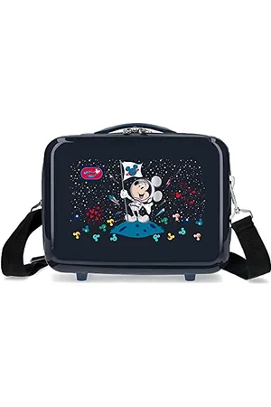 Disney Mickey on The Moon Kulturbeutel, anpassbar, mit Umhängetasche, Blau, 29 x 21 x 15 cm, starr, ABS 9,14 l