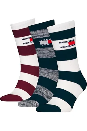 Tommy Hilfiger Unisex Organic Cotton Rugby Stripe Sock Giftbox, , 35-38 (3er Pack)