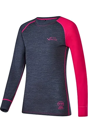 Black Crevice Damen Langarmshirt aus Merino Wolle in 38 - I Funktionsshirt atmungsaktiv I Funktionsunterwäsche I Base Layer I Long Sleeve I Skiunterwäsche
