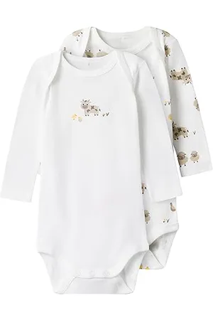 NAME IT Unisex NBNBODY 2P LS Farm Animals NOOS Body, , 68