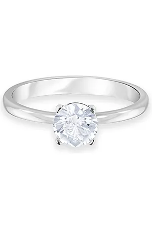 Swarovski Attract Ring, Rund, Weiss, Rhodiniert