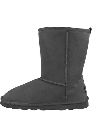 QS by s.Oliver Damen Winterstiefel ohne Absatz aus Wildleder Gefüttert Grau (Graphite), 38